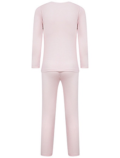 Розовая пижама с кружевными вставками Sognatori - 0214509070048 - Фото 2