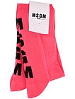 Розовые носки с принтом логотипа - 1532609970143