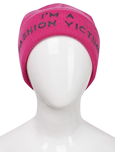 Розовая шапка «I’m a fashion victimi» Regina - 1352609980153 - Фото 6