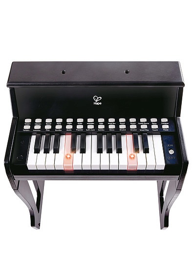 Музыкальная игрушка Пианино с табуреткой цв. Черный (Основная) Hape - 0664529270704 - Фото 3