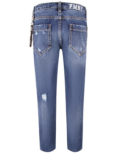 Синие джинсы прямого кроя Fred Mello - 1161419981195 - Фото 3