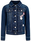 Джинсовая куртка с цветочной аппликацией - 1074509170662