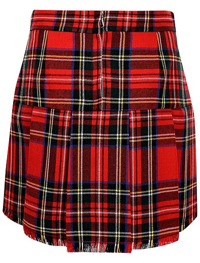 Клетчатая юбка с гербом-нашивкой Dolce & Gabbana - 1044509281309 - Фото 7
