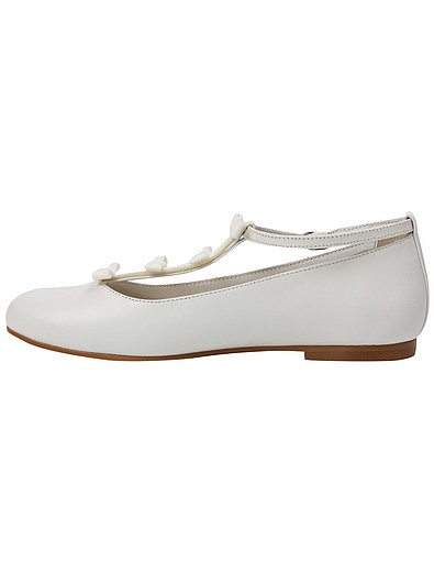 Белые туфли из натуральной кожи с бантиками Oca-Loca - 2012108670342 - Фото 3