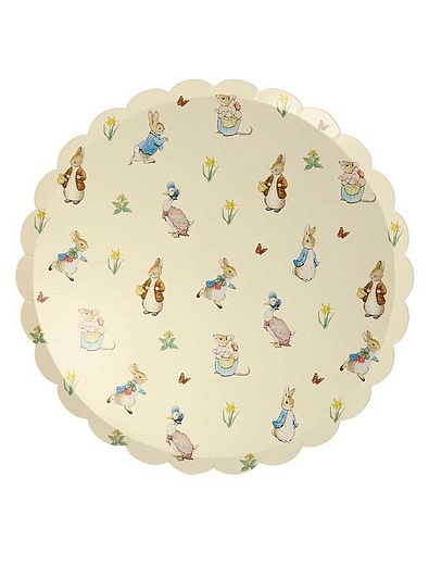 Набор одноразовых тарелок с кроликами 12 шт. Meri Meri - 2294520170185 - Фото 1