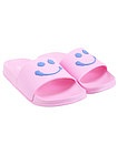 Розовые пляжные шлепанцы со смайликами - 2284508410068