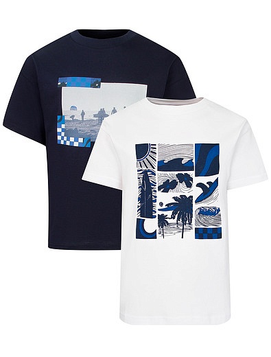 Комплект из 2х футболок с принтом серфинг NUKUTAVAKE - 1134519373122 - Фото 1