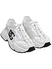 Белые кроссовки с крупным логотипом - 2104529370076
