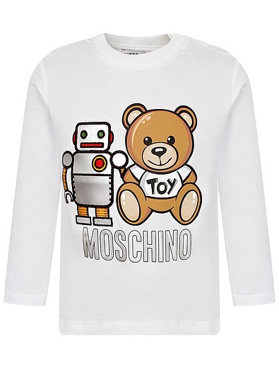 белый Лонгслив Teddy robot Moschino - 4164529181261 - Фото 1