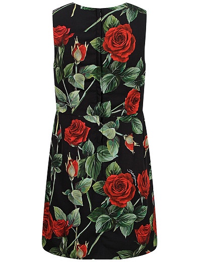 Платье с принтом розы Dolce & Gabbana - 1054609185049 - Фото 3
