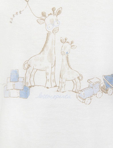 Пижама из хлопка с жирафами Sottocoperta - 0211219670223 - Фото 4