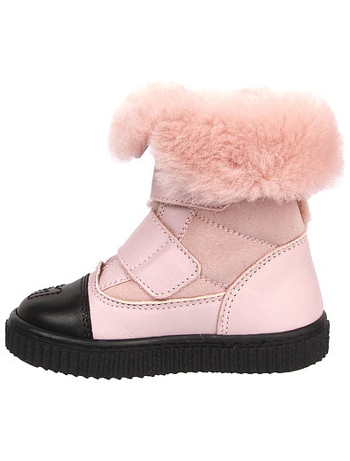 Розовые ботинки с натуральным мехом Missouri - 2034509180749 - Фото 3