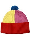 Разноцветная шапка с помпоном - 1354508280358