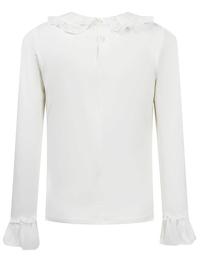 Кремовая блуза с акцентным воротником Aletta - 1034509282840 - Фото 2