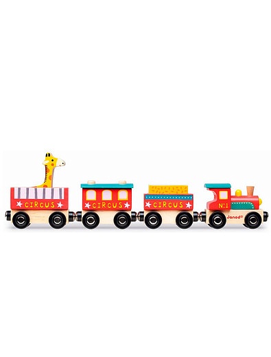 Поезд на магнитах с деревянными фигурками &quot;Цирк&quot; JANOD - 7134529180943 - Фото 1