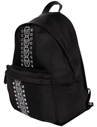 Черный рюкзак с логотипом Philipp Plein - 1504518070108 - Фото 3