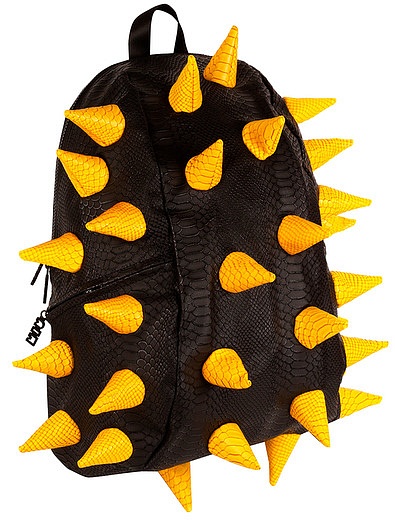 Черный Рюкзак с желтыми шипами 44х30 MUI-MaxItUP - 1504520280243 - Фото 2