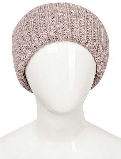 Розовая шапка из шерсти и кашемира с бусинами Regina - 1352609980252 - Фото 3