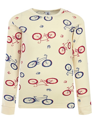 Хлопковая пижама с принтом велосипеды PETIT BATEAU - 0214519280871 - Фото 3