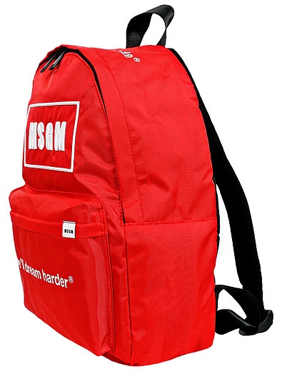 Красный рюкзак с логотипом MSGM - 1504528180996 - Фото 3