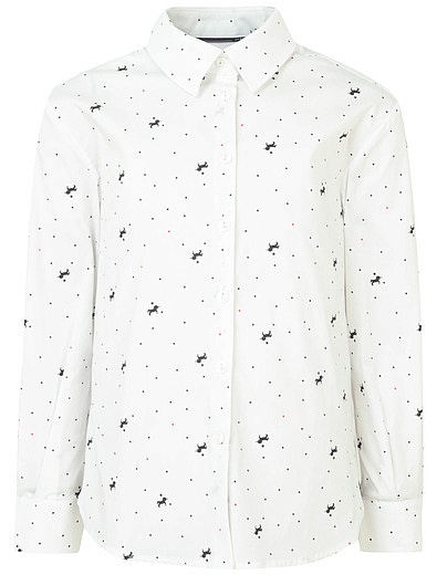 Белая блуза с единорогами JUNIOR REPUBLIC - 1034500280302 - Фото 1