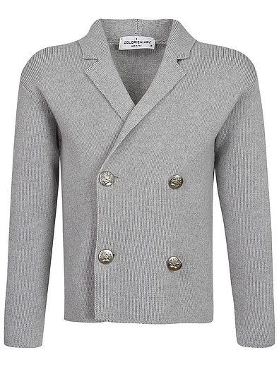 Серый комплект с двубортным пиджаком из 4 шт Colorichiari - 3044519380014 - Фото 7