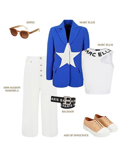 Белые джинсы MM6 Maison Margiela - 1164529370163 - Фото 4