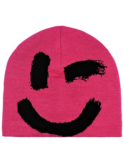 Розовая шапка со смайликом MOLO - 1354509182323 - Фото 1