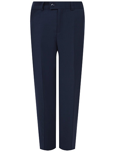 Полушерстяные синие классические брюки SILVER SPOON - 4174519280355 - Фото 1