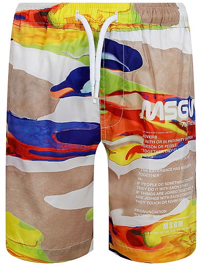 разноцветные пляжные шорты MSGM - 4104519270933 - Фото 1