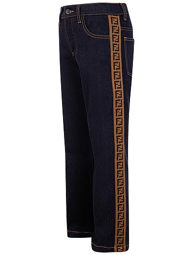Свободные джинсы с лампасами Fendi - 1164529080017 - Фото 4
