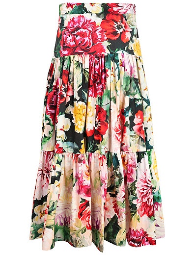 Длинная юбка с цветочным узором Dolce & Gabbana - 1043909970158 - Фото 3