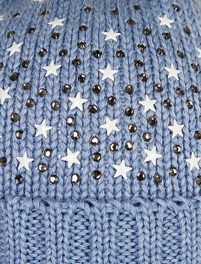 Голубая шапка из натуральной шерсти Regina - 1351509880358 - Фото 3