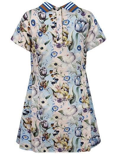 льняное Платье с цветочным принтом Burberry - 1054509270661 - Фото 3