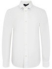 Белая хлопковая рубашка - 1014519286007