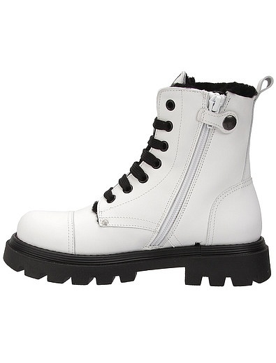 Белые утепленные ботинки на массивной подошве RONDINELLA - 2034509280364 - Фото 3