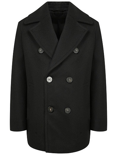 Черное двубортное пальто NEIL BARRETT KIDS - 1121119980034 - Фото 1