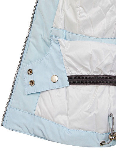 Голубая стеганая куртка с брелком POIVRE BLANC - 1074509185413 - Фото 5