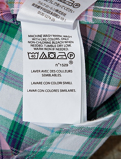 Рубашка в клетку с логотипом Ralph Lauren - 1014529080015 - Фото 3