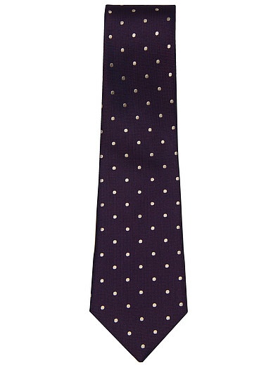 Фиолетовый галстук в золотой горошек Malip - 1323718580053 - Фото 1