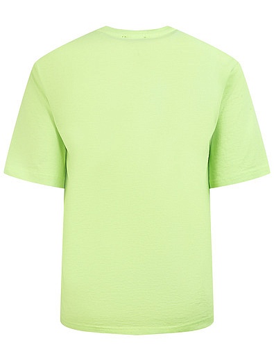 Зеленая футболка с текстовым принтом Diesel - 1134529171671 - Фото 2