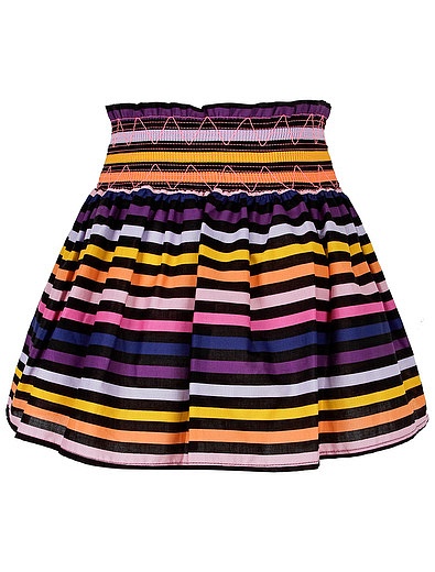 Короткая разноцветная юбка в полоску Sonia Rykiel - 1043309070038 - Фото 5