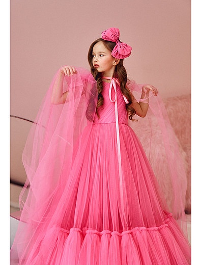 Розовое Платье с накидкой SASHA KIM - 1054709270904 - Фото 6