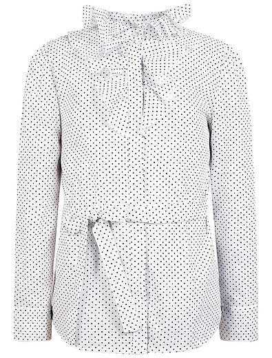 Хлопковая блуза в мелкий горошек Aletta - 1034509181112 - Фото 1