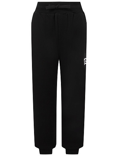 Черные хлопковые спортивные брюки Dolce & Gabbana - 4244519280447 - Фото 1
