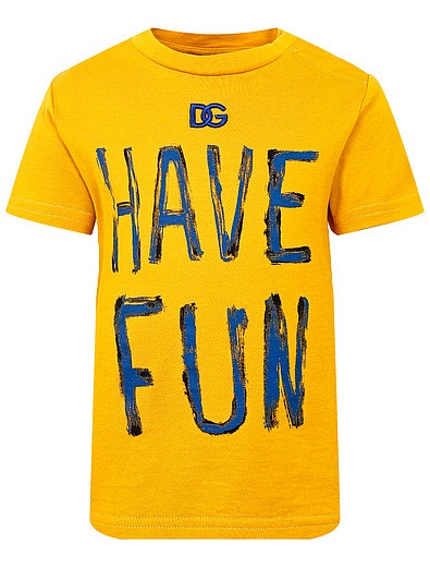 Желтая футболка Have fun Dolce & Gabbana - 1134519272920 - Фото 1