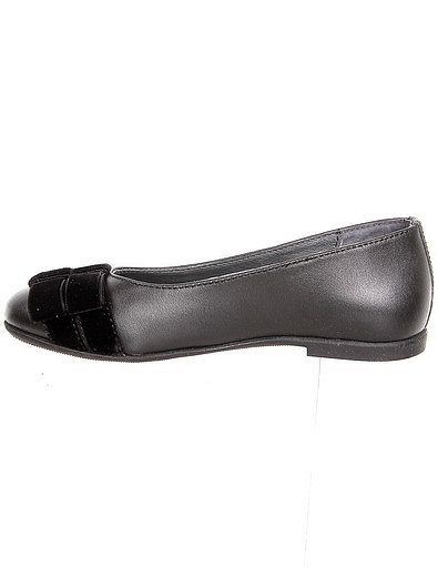 Черные туфли с бархатными бантами Naturino - 2011109980221 - Фото 3