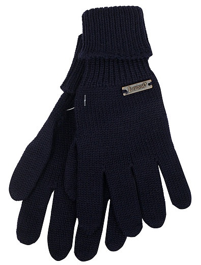 Шерстяные синие перчатки Il Trenino - 1194529180257 - Фото 1