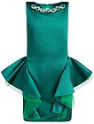 Зеленое платье с баской - 1052209780053