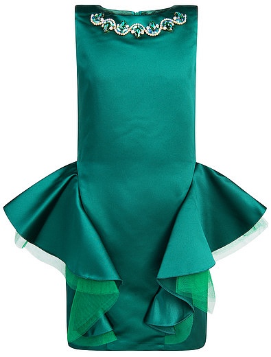 Зеленое платье с баской David Charles - 1052209780053 - Фото 1